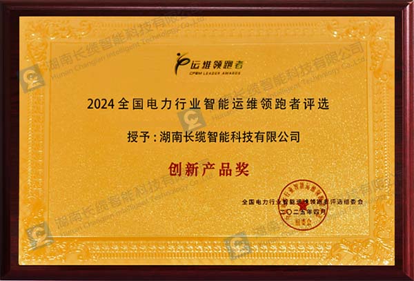 【喜报】合乐HL8智能荣获电力行业“创新产品奖”,创新实力领跑电力智能运维新时代获奖牌